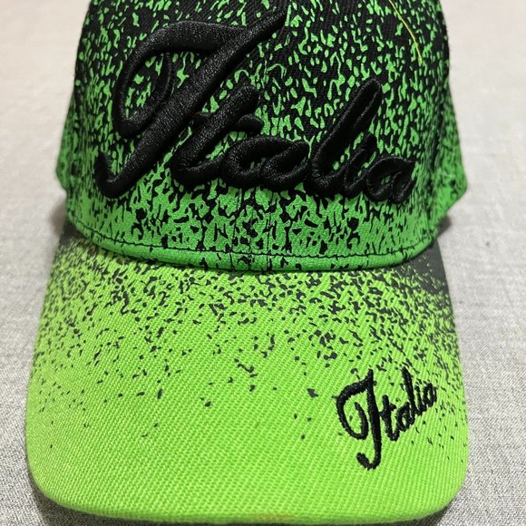 Italia Green and Black cap adjustable Velcro - Picture 1 of 5